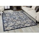 thumbnail image 1 of Alfombra decorativa KAS Rugs Calla de felpa azteca gris y azul, 70 x 120 cm, 1 of 6