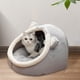 thumbnail image 3 of Cama grande para gatos, casa para mascotas con juguete colgante, cama para dormir para perros, escondite, perrera inferior antideslizante, almohadil Gris M Yinane Camas para gatos, 3 of 5