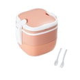 thumbnail image 2 of Nomeni Food Storage Office Worker Layered Lunch Box Student Microwave Oven Can Heat The Lunch Box With Tableware, 2 of 4
