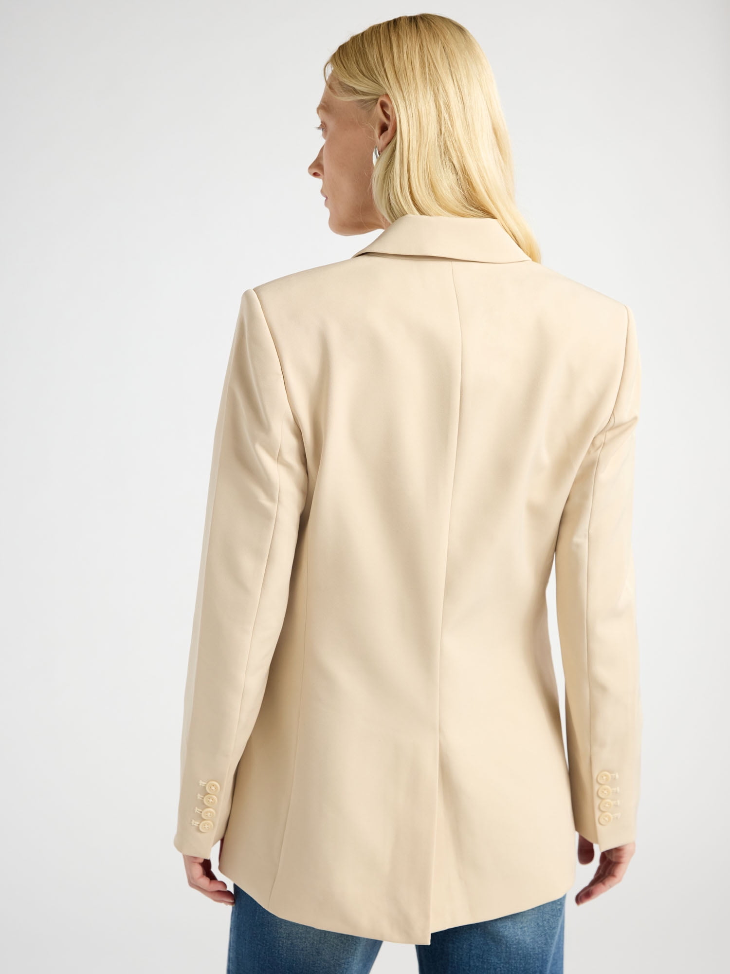 Scoop Women's & Women's Plus Crepe One Button Suit Blazer, Sizes XS-4X