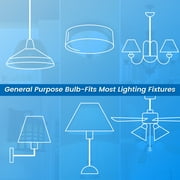 Great Value 18YR A19 LED Light Bulb, 13W (100W Equivalent) Dimmable Daylight E26 Medium Base (4 Pack)