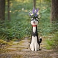 thumbnail image 4 of Husky Dog Resin Flower Vase,Cute Animal Shaped Vase for Home Decor,Hand-Painted Resin Dog Statue Planter,Multi-Purpose Storage Ornament for Living Room,Garden,Balcony,Gift for Dog Lovers, 4 of 6