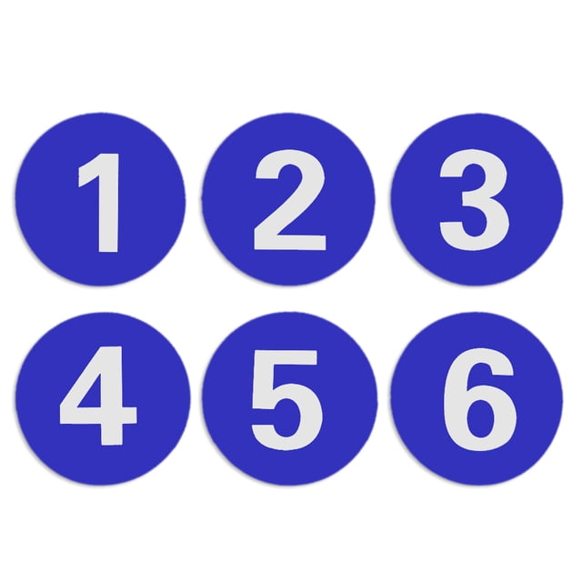 Aspire Acrylic Locker Number Signs 61-100, Door Sign with Self-adhesive Tape Blue