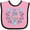 Pink and Black, variant on Inktastic My Opa Loves Me with Flowers and Hearts Boys or Girls Baby Bib