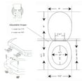 thumbnail image 5 of Taupe Round Molded Wood Toilet Seat 17 Inches, 5 of 7