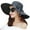 Black, variant on Peaoy Travel Foldable Wide Brim Bowknot UV Protection Floppy Summer Cap Sun Hat for Women