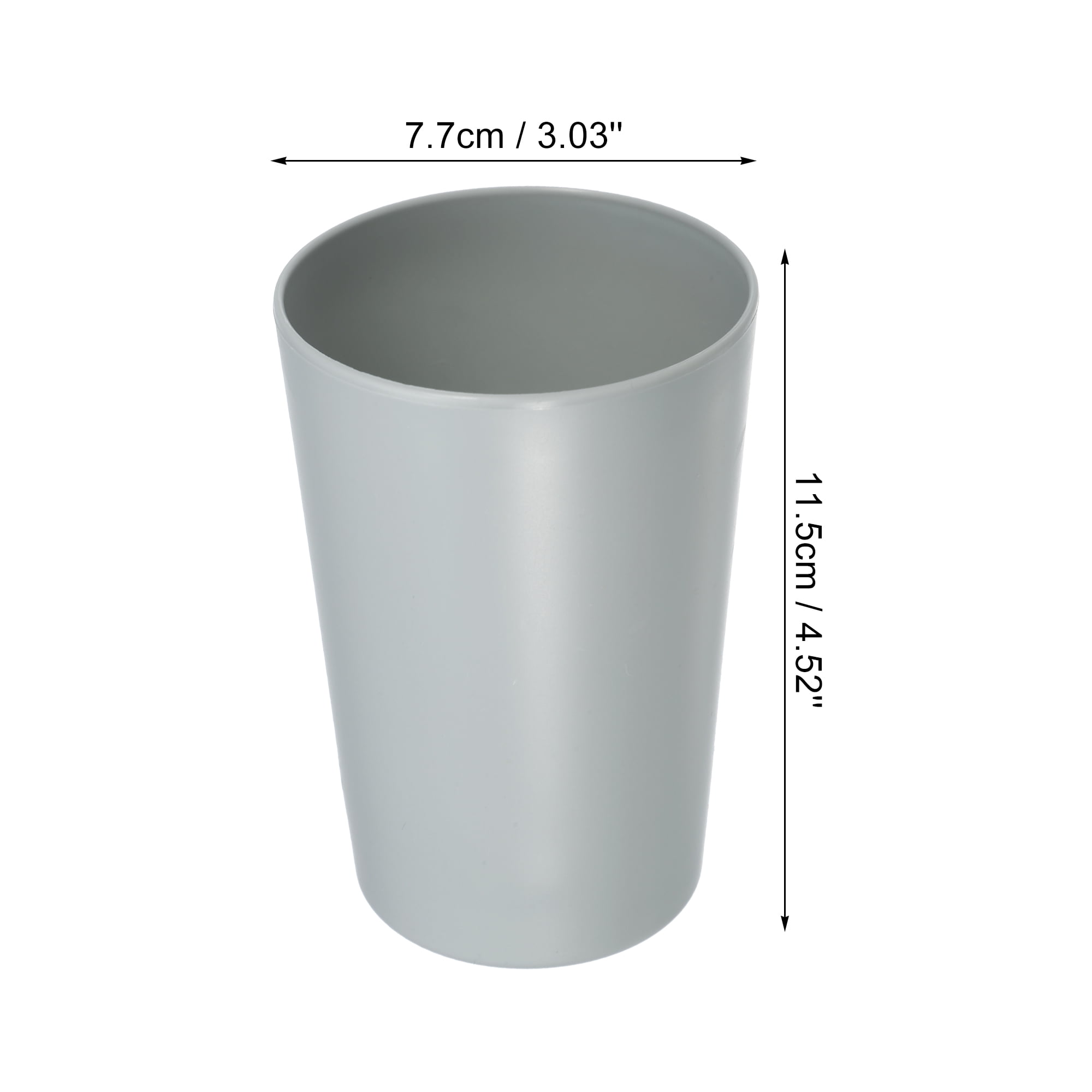 Unique Bargains 2Pcs Bathroom Toothbrush Tumblers Cup for Kitchen Color Gray 4.52"x3.03"