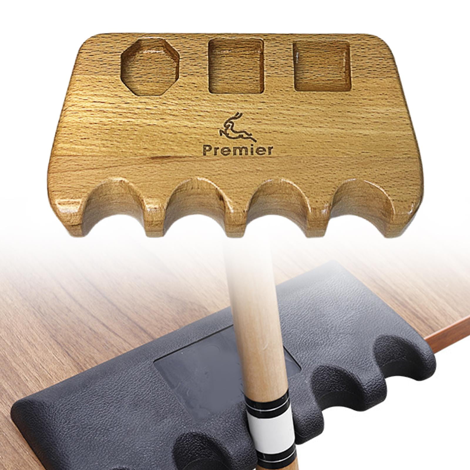 Colaxi Pool Stick Holder for Table Rest Lightweight Storage Wooden Stand Cue Stick Claw Rack for Club and Game Room Community Center Bar 4 Cue 9cmx15.5cm