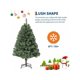 thumbnail image 5 of 6ft no-light artificial christmas tree con hinged branches y collapsible base - realistic premium spruce para home y oficina holiday decoration, 5 of 8