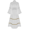 thumbnail image 4 of Yeahdor Clergy Robe for Women Cassock Pulpit Clergy Church Minister Pulpit Liturgical Robe Vestment White XL, 4 of 7