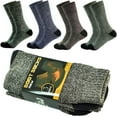 thumbnail image 2 of 3 Pairs Mens Winter Thermal Warm Heavy Duty Cotton Work Knitted Boots Socks 9-13, 2 of 7