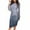 Blue, variant on WJHWSX Fall Dresses for Women 2025,Womens Dresses,Dresses for Women,Long Sleeve,Crew Neck,Easy Care,Solid,M