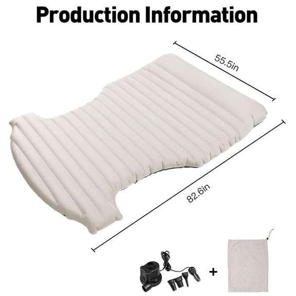 For Tesla Model Y Portable Camping Mattress Trunk Inflatable Bed Flocking Surface Foldable Air Bed Air Pump and Storage Bag