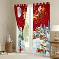 thumbnail image 3 of Castle Fairy Santa Claus Snowman Black Out Curtains for Preppy Children Teens,Merry Christmas Tree Curtains Pack Of 2 (42X63 Each),Xmas Festival Theme Bedroom Curtains,Microfiber Bedroom Decor, 3 of 6