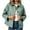 Green, variant on Women's Jacket Button Down Collared Long Sleeve Plaid Casual Lightweight Loose Spring Fall Summer Cardigan Coat, Brown S