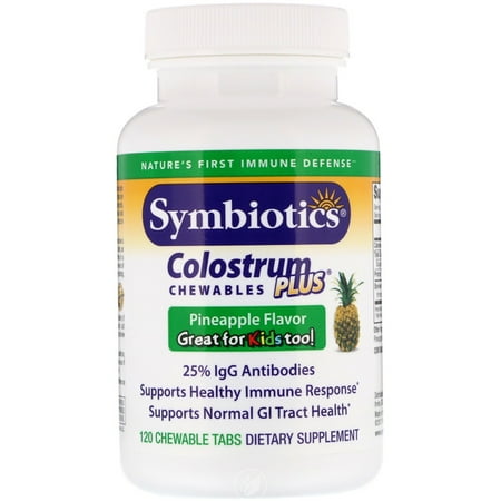 - Symbiotics Colostrum Chewables Pineapple 120 Wafer, Pack of 2