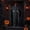 B, variant on Halloween Hanging Clown Ghost Decoration 35.43 Inch Spooky Outdoor Prop with Glowing Red Eyes Skeleton Hands and Tattered Gauze for Porch Tree Haunted House Decor