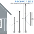 thumbnail image 2 of FIASON 10 FT Black Heavy Duty Tangle-Free Flag Pole, In-Ground Kit with Solar Light, American Flag, Eagle Topper & 5-Prong Base for Yard Garden Outdoor Use, 2 of 6