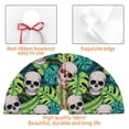 thumbnail image 4 of Sikiie Skull and Palm Leaves 30-48 inches {designName} Print Christmas Tree Skirt Snowman Xmas Tree Skirt with Edge Christmas Decorations for Holiday Party30", 4 of 7