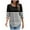 Black-Shirts, variant on Women's 3/4 Length Sleeve Tops Plus Size Crew Neck Shirts Boho Gradient Petite Blouses Classic Dressy Tunic Top S-2XL