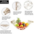 thumbnail image 3 of Fruit Basket Hammock Under Cabinet Adhesive, Woven Vegetable Hanging Basket, Fruit Storage for Kitchen with Banana Hooks, Mesh Fruit Holder Organization for Home Dining Room Decor, 3 of 9