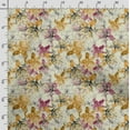 thumbnail image 3 of Soimoi Watercolor Floral Printed, Poly Canvas Fabric, Decor Sewing Fabric by The Yard 56 Inch Wide,Decorative Fabric for Curtains Tote Bags, White & Yellow, 3 of 5