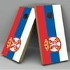 Serbia Flag Cornhole Board Vinyl Decal Wrap