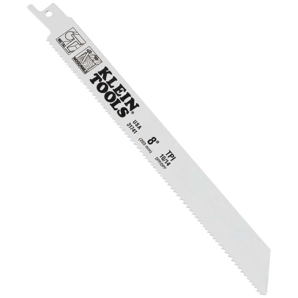 Klein Tools Recip. Blades 8" 10/14 Tpi-5 Pk
