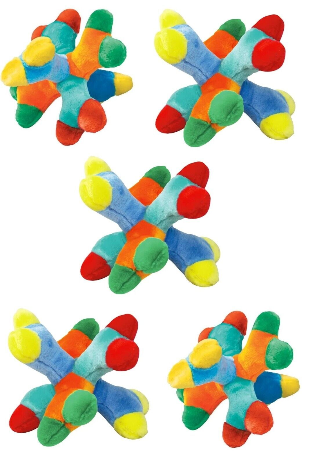 Big Soft 11" Dog Toy Medium to Large Breeds Plush Multi Squeaker Choose Quantity (1 Big Toy)