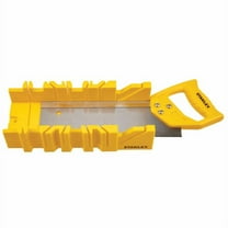 STANLEY 11 in. L x 3.6 in W Plastic Miter Box with Saw, Yellow