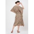 thumbnail image 6 of MISS LAVISH LONDON Beach Dress Swim Cover Up Drawcord At The Waist and V-shaped Neckline Kaftan Dresses for Women - 174-Motley Green, Large, 6 of 7
