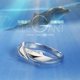 thumbnail image 4 of 1 unidad. Anillo de latón estilo sencillo y moderno con forma de delfín, abierto, de platino, talla 6 (16 mm)., 4 of 4