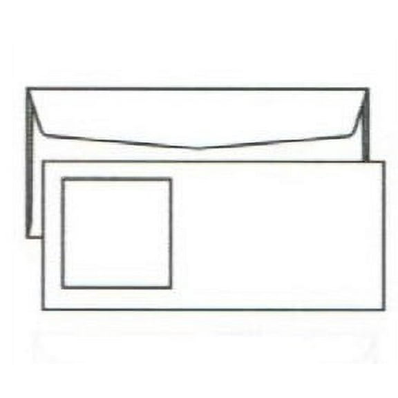 No. 10 Peel 'n View Direct Mail Envelopes, 4-1/8" x 9-1/2", White Sulphite w Detachable White Note over Hidden 3" x 3" Window, Vellum Finish (SFI Certified) - Box of 500 Envelopes