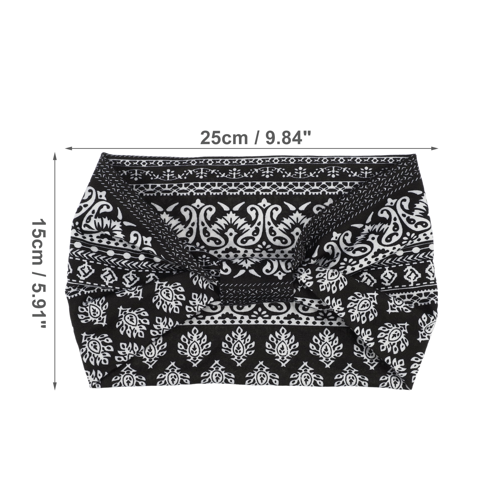 Unique Bargains Bohemia Printed Wide-side Knotted Headwrap 4pcs