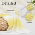 thumbnail image 6 of Lemon Yellow White Queen Size Pillow Cover, Pillowcase Protectors with Zipper, Breathable Decorative Throw Pillow Case Cover, Gradient Vertical Stripes Geometric Pillow Shams for Couch Sofa 20x30Inch, 6 of 8