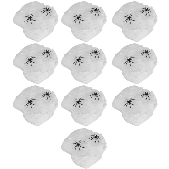 Accesorios de telaraña, 10 bolsas de telarañas, telarañas, decoraciones horribles, decoraciones de Halloween, rendimiento de alta gama