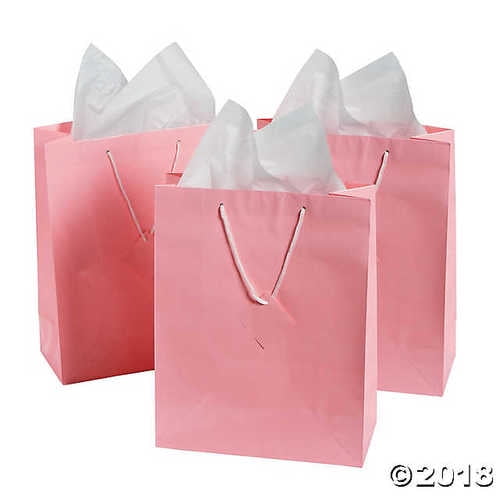 paper gift bags pink