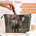 thumbnail image 2 of Makeup Bag Small Toilet Cosmetic Bags Travel Makeup Case Waterproof for Women Girls 6.7X9.45inches - Gorgeous Autumn - Hued Moose, 2 of 7