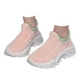 thumbnail image 1 of HBFAGFB Espadrilles Filles Printemps et Automne en Maille Tricotée Course Respirantes à Enfiler Chaussures Roses Taille 26, 1 of 4