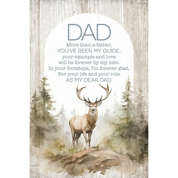 DEXSA Dad-More Than Wood Plaque with Easel and Hook Wall Tabletop Art - 4 inches x 6 inches