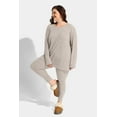 thumbnail image 4 of CASSIE LIZ Plus Size Sets Womens 2 Piece Outfits 4X Khaki Pajamas Fall Casual Lounge Long Sleeve Knit Winter Loose Fit Sweat Suits with Pocket 4XL 24W 26W, 4 of 10