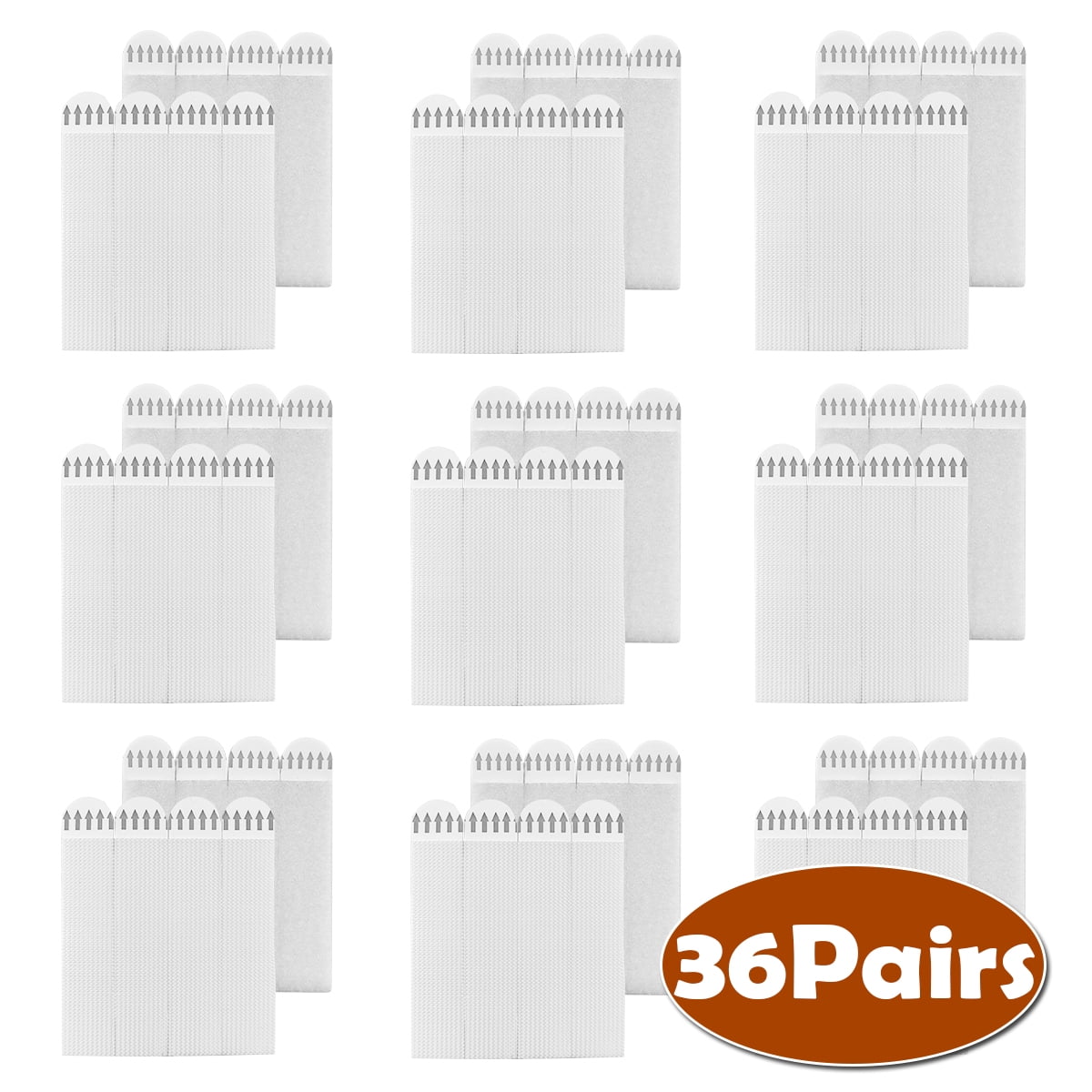 CARAINBO Large Picture Hanging Strips Heavy Duty,24Paris(48strips) Picture  Hanger Damage Free,Removable Hook and Loop Tape,Perfect for Wall Art