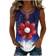 thumbnail image 2 of Noric Women's Sleeveless Tank Tops 4th of July Print O-Ring Cutout Loose Fit Casual Summer Tops, 2 of 7