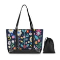 thumbnail image 7 of FORMRS Canvas Laptop Tote Bag for Women with 15.6" Computer Compartments Shoulder Handbag, Bloom Flowers, 7 of 7