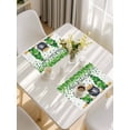 thumbnail image 5 of St. Patrick's Day Placemats Set of 4, Green Gnomes Spring Lucky Shamrocks Placemats for Dining Table, Place Mats for Kitchen Tabletop, Waterproof Wipeable Dining Table Mats Set, 5 of 9