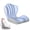 Blue, variant on L-shaped Ergonomic Seat Cushion with Lumbar Support, Tailbone Pain Relief Cushion for Car and Truck Drivers