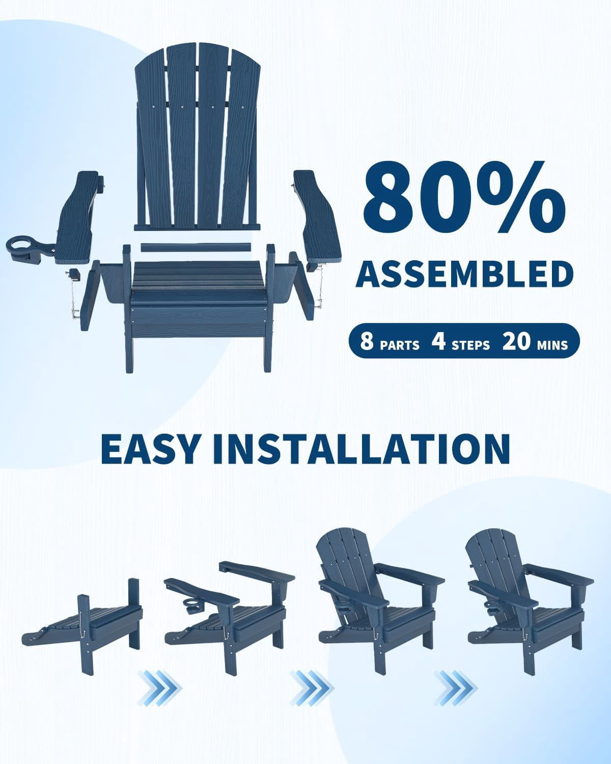 GOGRANT Adirondack Chairs, Blue