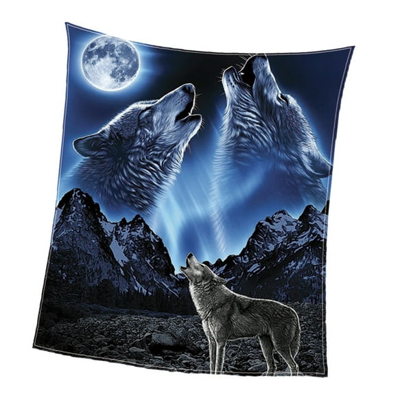 Wolf Print Blankets