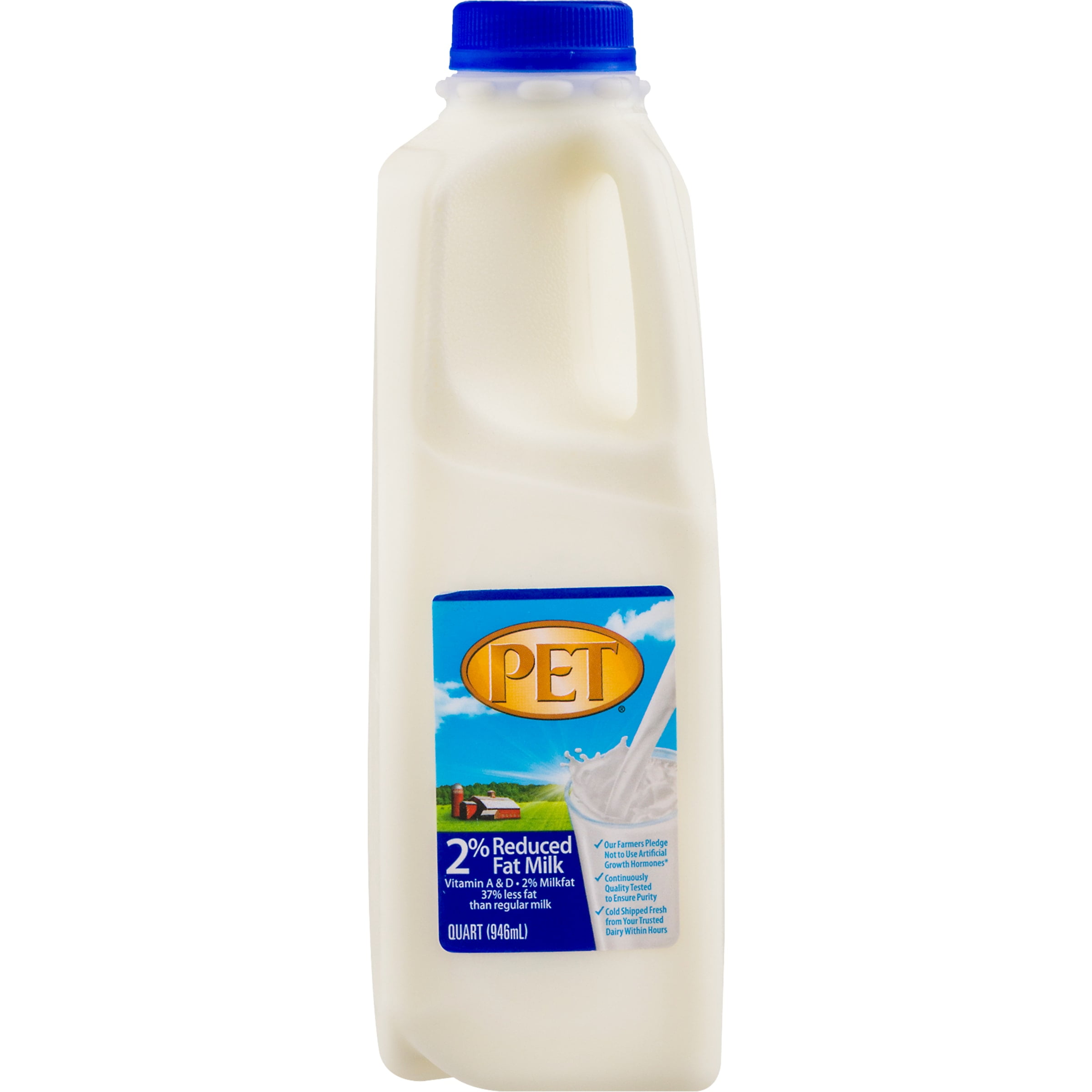 PET Dairy 2% Reduced Fat Milk with Vitamin A and D, Milk Quart- 1 Jug