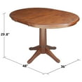 thumbnail image 5 of 36" Round Pedestal Dining Table with 12" Leaf - Espresso, 5 of 26